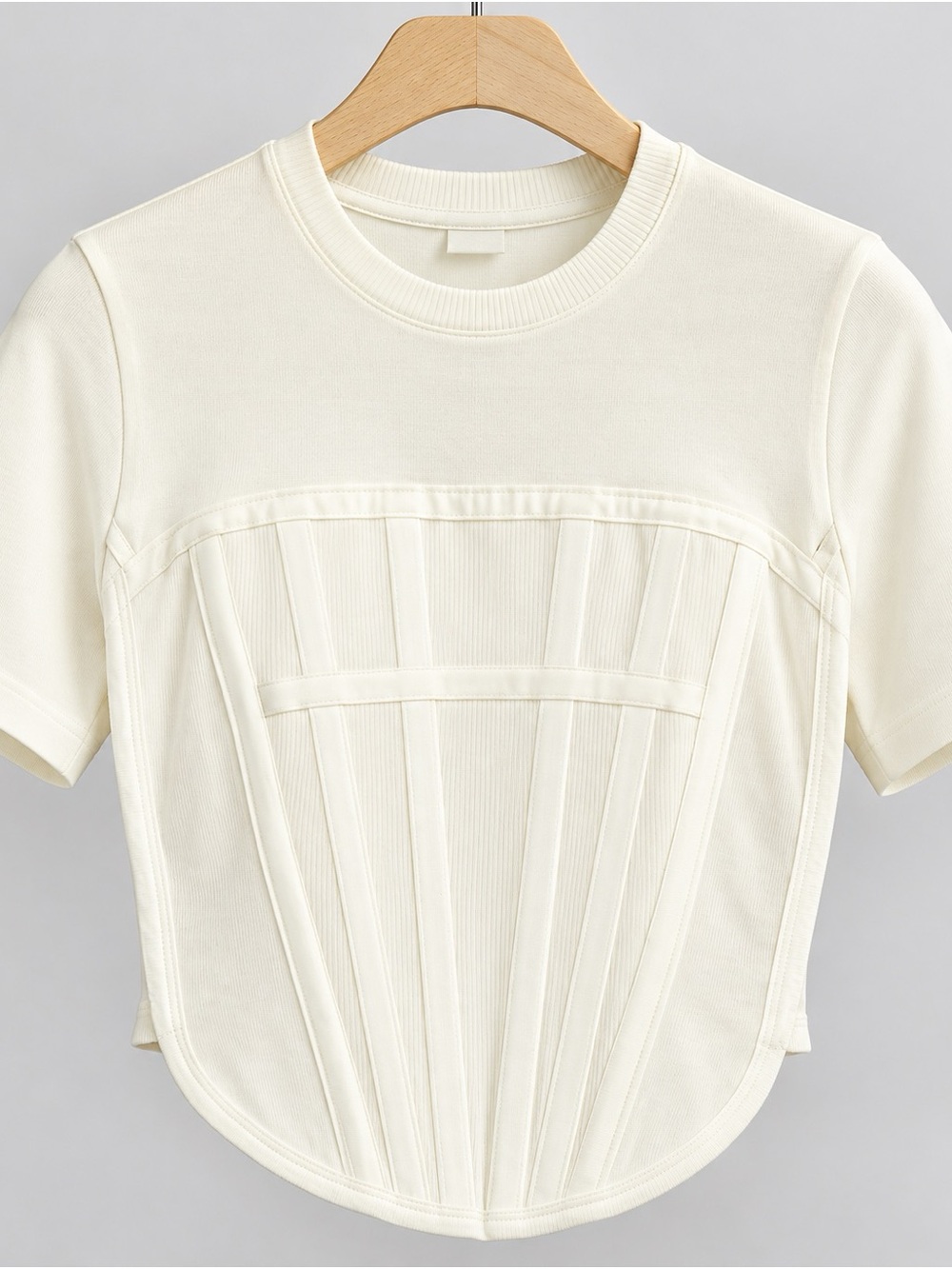 Dion Lee Off-White Corset T-Shirt with Boning | Women’s L | Men’s S